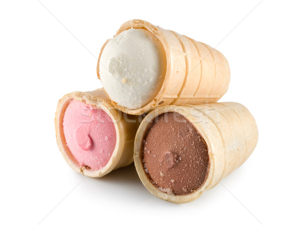 White brown and red ice cream Stock photo © Givaga