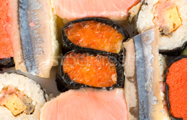 Sushi odizolowany japońskie jedzenie biały Zdjęcia stock © Givaga