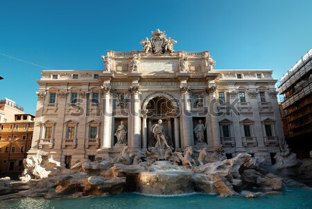 Fontanna di trevi rano Roman Włochy niebo niebieski Zdjęcia stock © Givaga