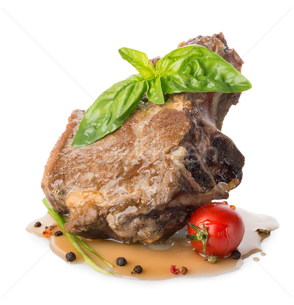 Carne osso isolado branco comida Foto stock © Givaga