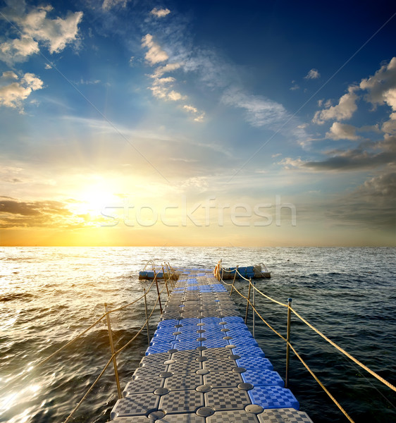 Pontoon in the sea Stock photo © Givaga