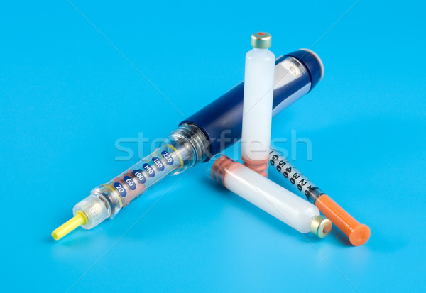 Ensülin kalem enjeksiyon tıbbi ekipman Stok fotoğraf © Givaga