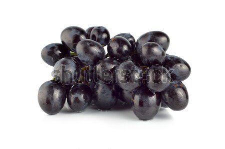 Stock photo: Ripe blue grape isolated