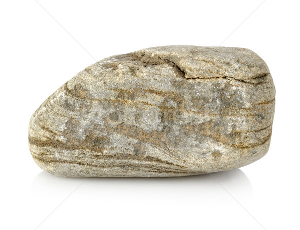 Gri granit piatră izolat alb natură Imagine de stoc © Givaga