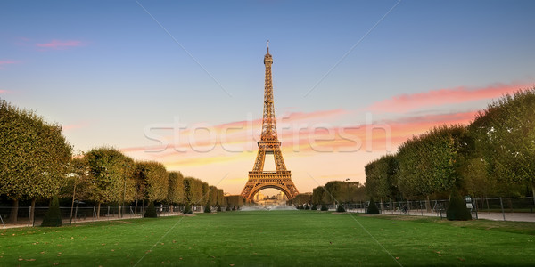 Eiffel Tower and alley Stock photo © Givaga
