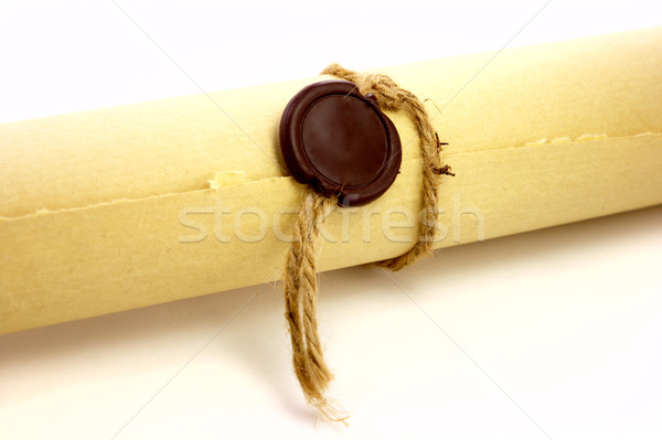 Vintage paper with sealing wax Stock photo © gladcov
