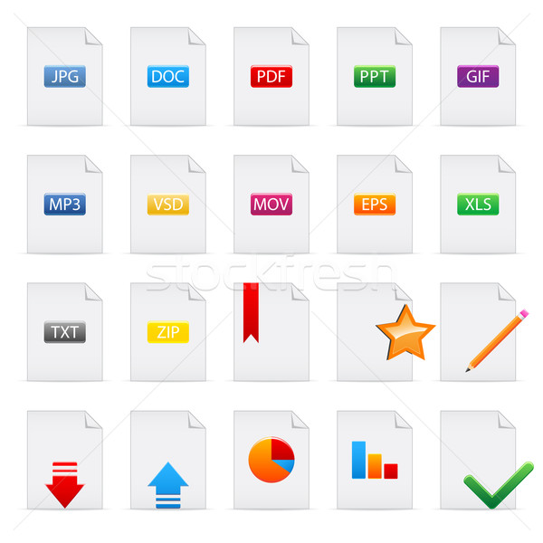 Document icons Stock photo © gladcov