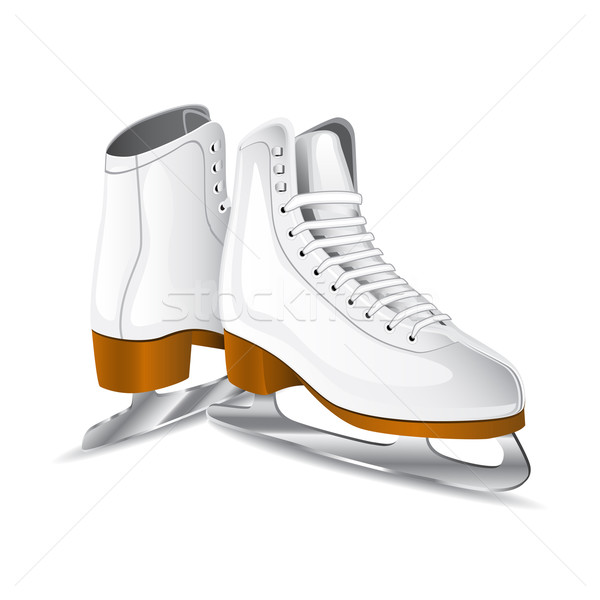 向量 白 圖 冰鞋 跳舞 運動 商業照片 © gladcov