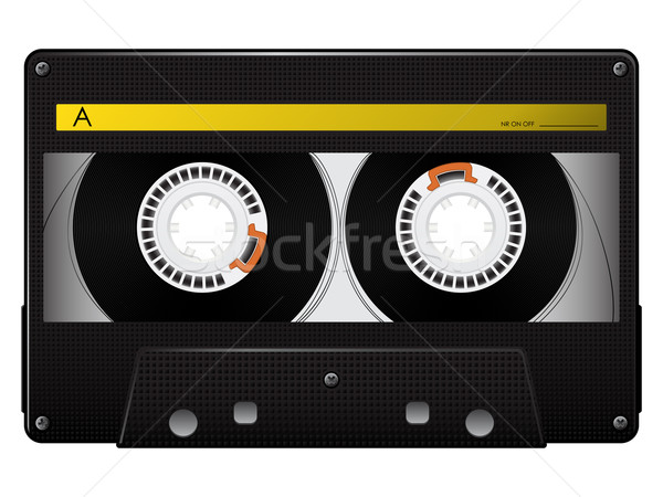 Stockfoto: Vector · audio · cassette · tape · witte · technologie