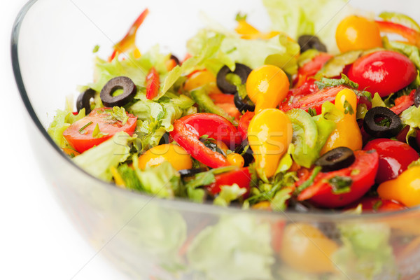 Tigela saladeira salada comida fundo Foto stock © gladcov