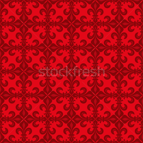 Lace-de-Luce (Lace of Lilies), Red seamless pattern Stock photo © Glasaigh