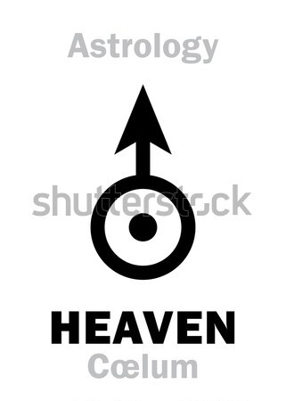Astrologia podpisania nieba alfabet charakter Zdjęcia stock © Glasaigh