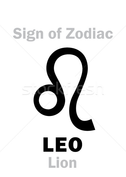 Zdjęcia stock: Astrologia · podpisania · zodiak · lew · alfabet