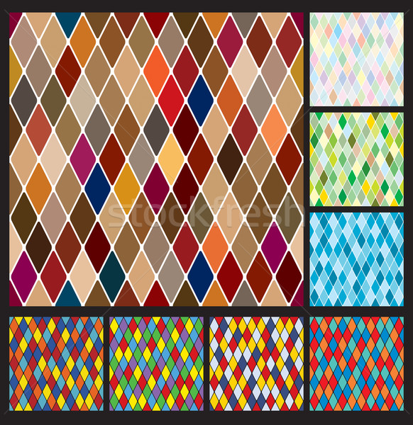 Stock photo: Harlequine pattern set