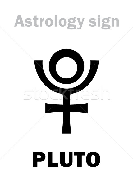 Astrologie planeet pluto alfabet globale hiëroglief Stockfoto © Glasaigh