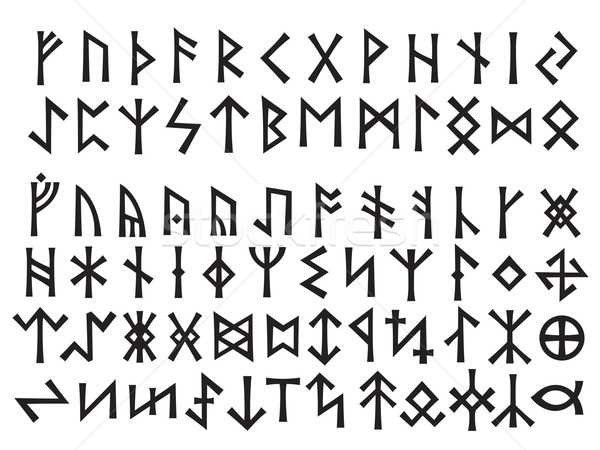 Stock photo: Elder Futhark and Other Runes of Northern Europe