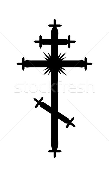 Orthodox Kreuz christian Symbol Glauben Erlösung Stock foto © Glasaigh