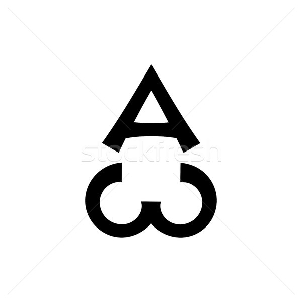 Monogram of the Biblical phrase: I am Alpha and Omega Stock photo © Glasaigh