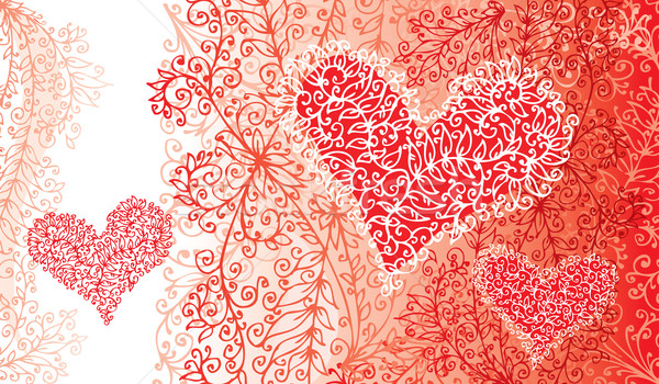 любви красный сердцах карт eps8 счастливым Сток-фото © Glasaigh