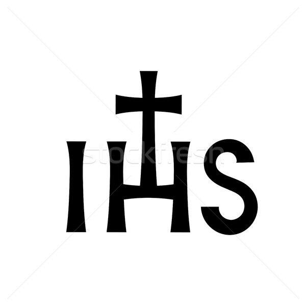 Christian monogram Jezusa Chrystusa zbawca boga Zdjęcia stock © Glasaigh