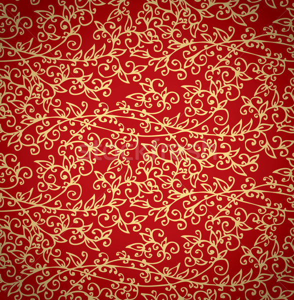 Seamless Red-Gold Pattern background Stock photo © Glasaigh
