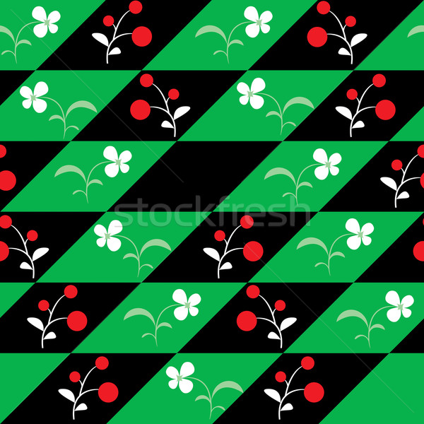 Field with berries and flowers (seamless pattern) Stock photo © Glasaigh