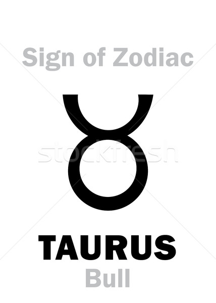 Zdjęcia stock: Astrologia · podpisania · zodiak · byka · alfabet