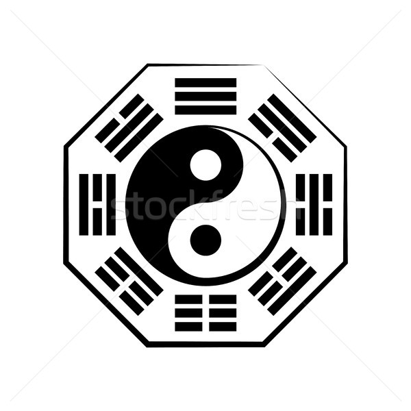 Acht chinesisch kosmischen Symbol Einheit Stock foto © Glasaigh