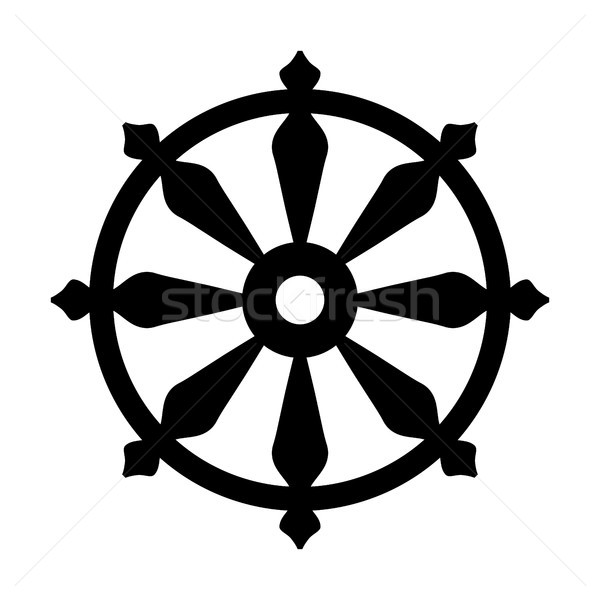 Wheel of Samsara — Symbol of Reincarnation, the cycle of death and rebirth (Sacral sign of all India Stock photo © Glasaigh