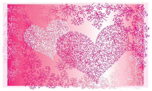 St.Valentine Love Red Heart Card II Stock photo © Glasaigh