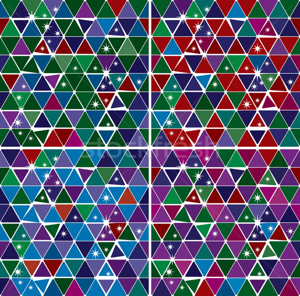 Bright Gem triangle pattern set Stock photo © Glasaigh
