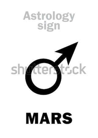 Astrología planeta masculina alfabeto clásico personal Foto stock © Glasaigh