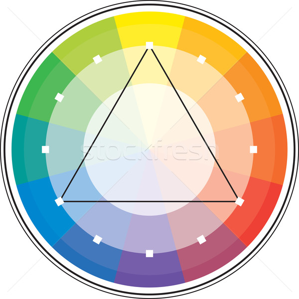 Kleur driehoek cirkel 12 steeg achtergrond Stockfoto © Glasaigh