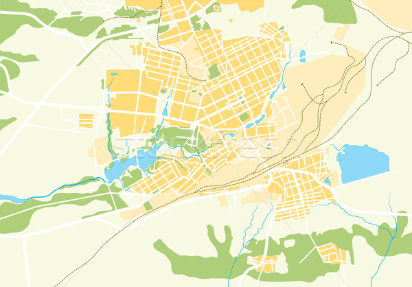 Vector Geo Map of The City Stock photo © Glasaigh