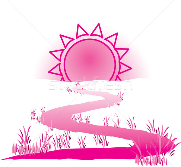 Manera sol color brillante decorativo ejecutar Foto stock © Glasaigh