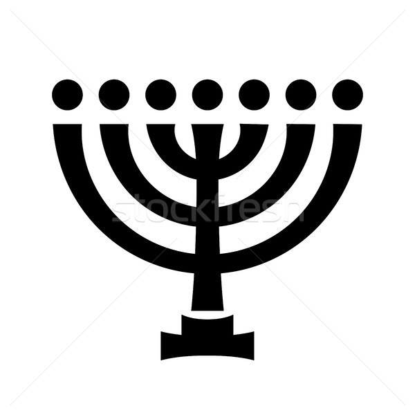 ősi héber szent hét lámpák használt Stock fotó © Glasaigh
