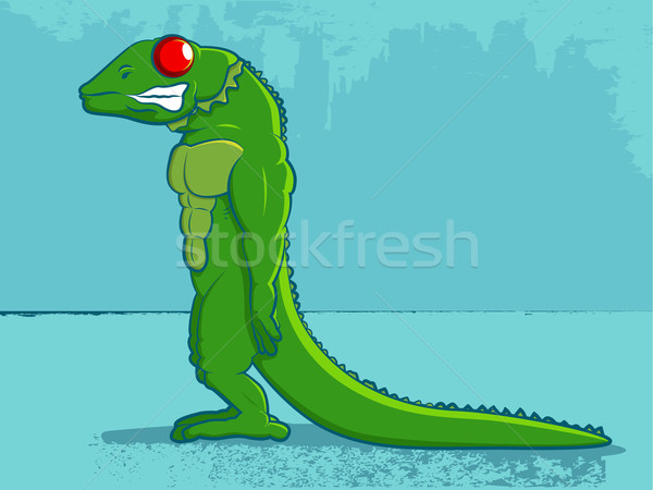 Iguana Lizard Comic Stock photo © gleighly