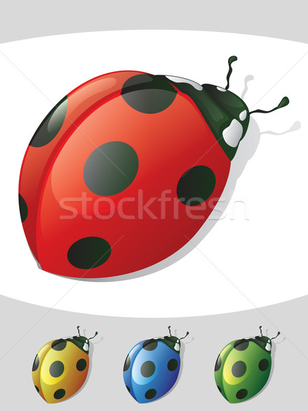 Lady Bug Icons Stock photo © gleighly