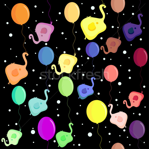 Fil uçan balon vektör doku Stok fotoğraf © Glenofobiya