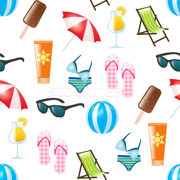 summer seamless pattern Stock photo © glorcza