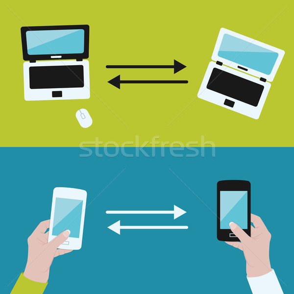 communication between devices Stock photo © glorcza