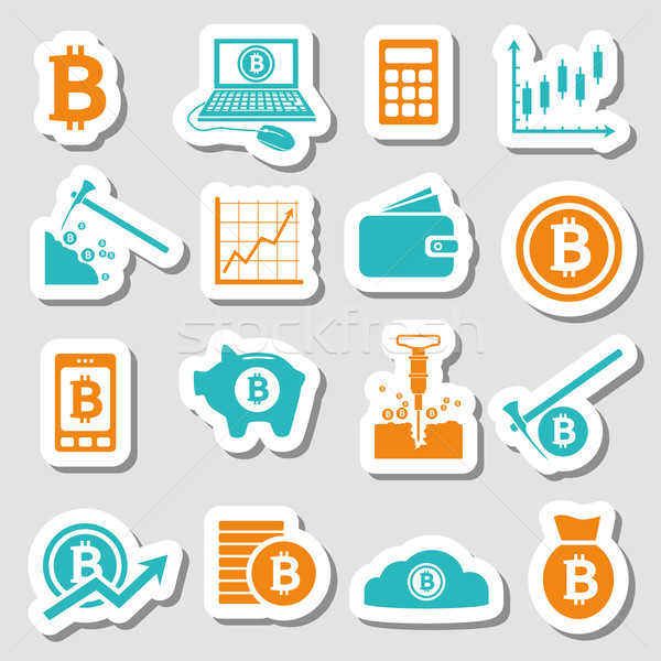 bitcoin stickers Stock photo © glorcza