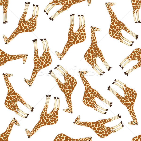 бесшовный жираф шаблон текстуры дети информации Сток-фото © glorcza