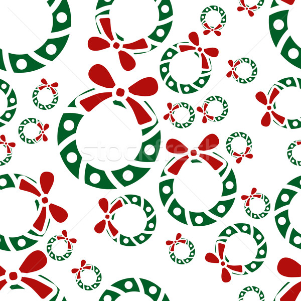 Karácsony girland végtelen minta terv háttér tél Stock fotó © glorcza