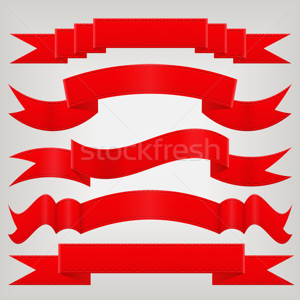 set of red ribbons Stock photo © glorcza