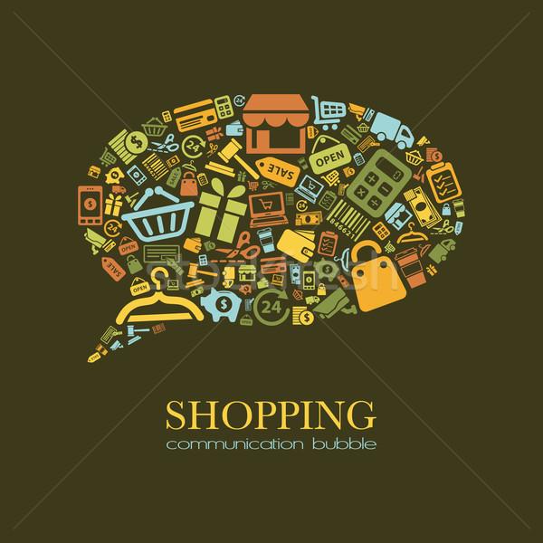 shopping communication bubble Stock photo © glorcza