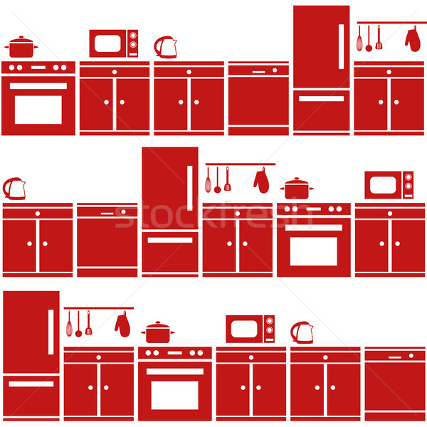 kitchen equipment seamless pattern Stock photo © glorcza