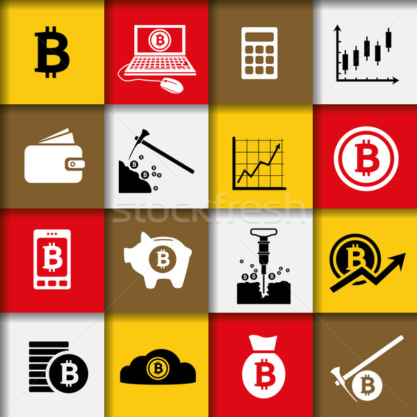 bitcoin icons Stock photo © glorcza