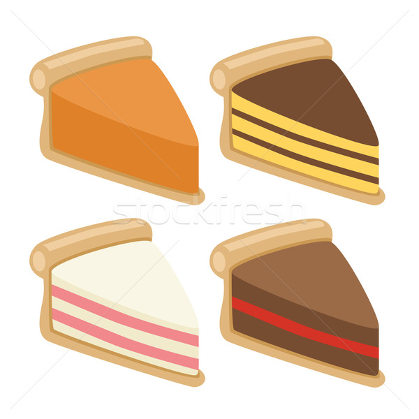 Ciasto kolekcja czerwony deser różowy krem Zdjęcia stock © glorcza