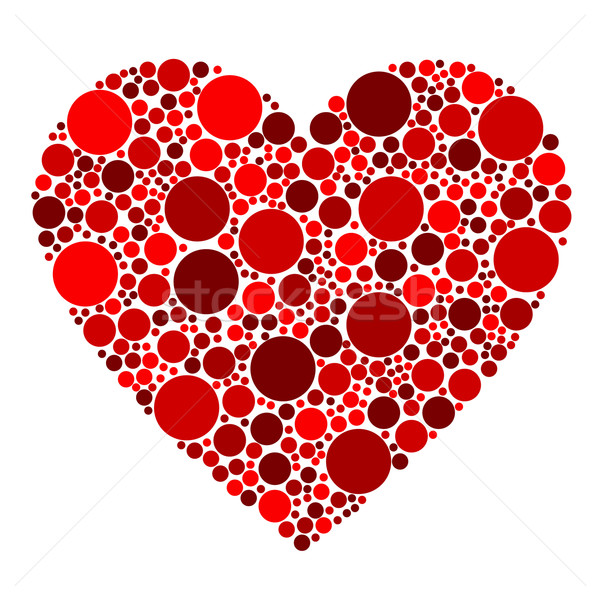 red dots heart Stock photo © glorcza
